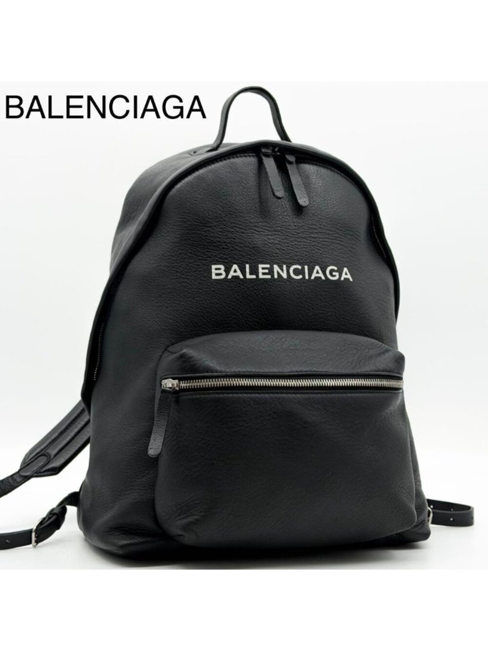 Balenciaga Everyday Leather Backpack Black